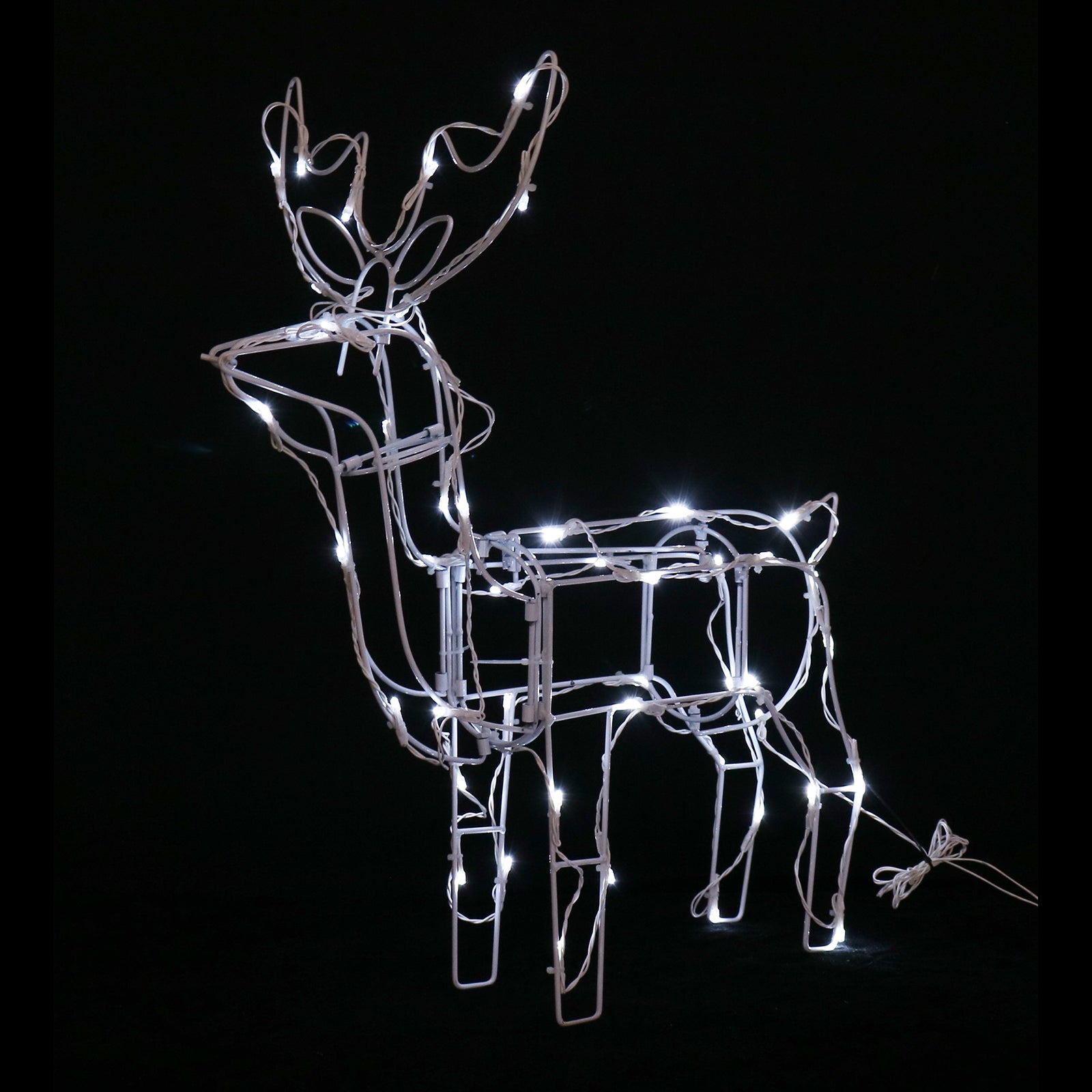 50 LED Solar Reindeer Xmas Light Cool White 145cm Christmas Lights Shop