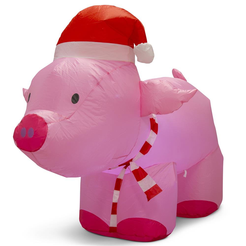 Pink Pig Christmas Decoration 