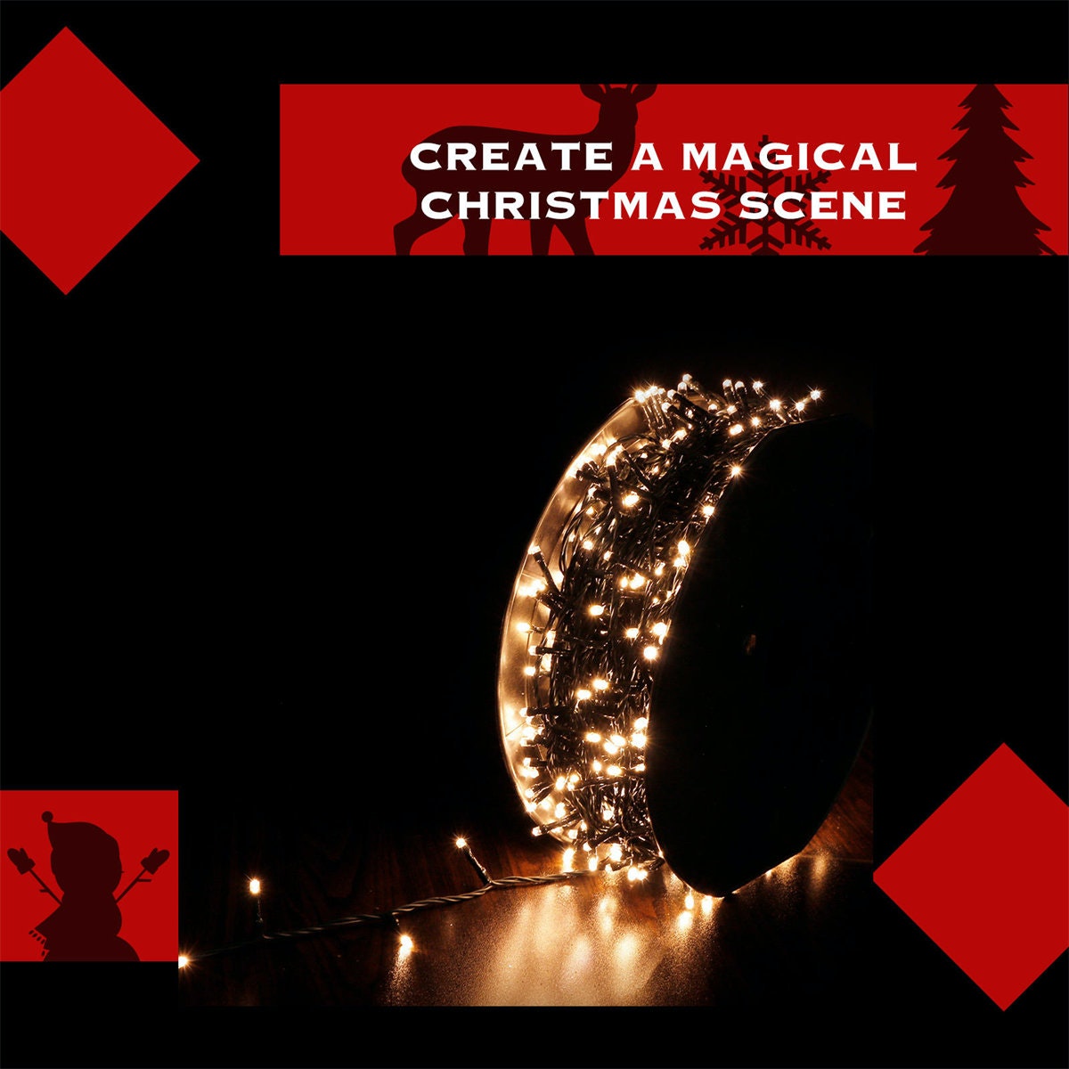 1000 LED Fairy Lights Warm White