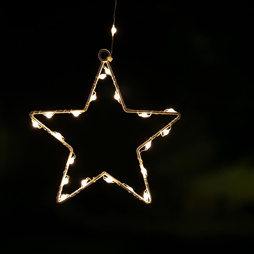 LED Wire Star Curtain Gold 9pc