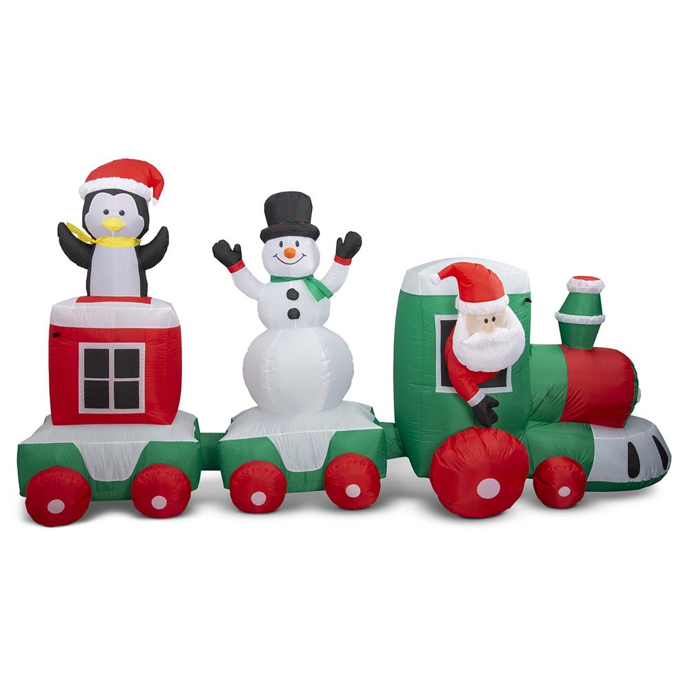 Jumbo Santa Train Christmas Inflatable 3.4m Christmas Lights Shop