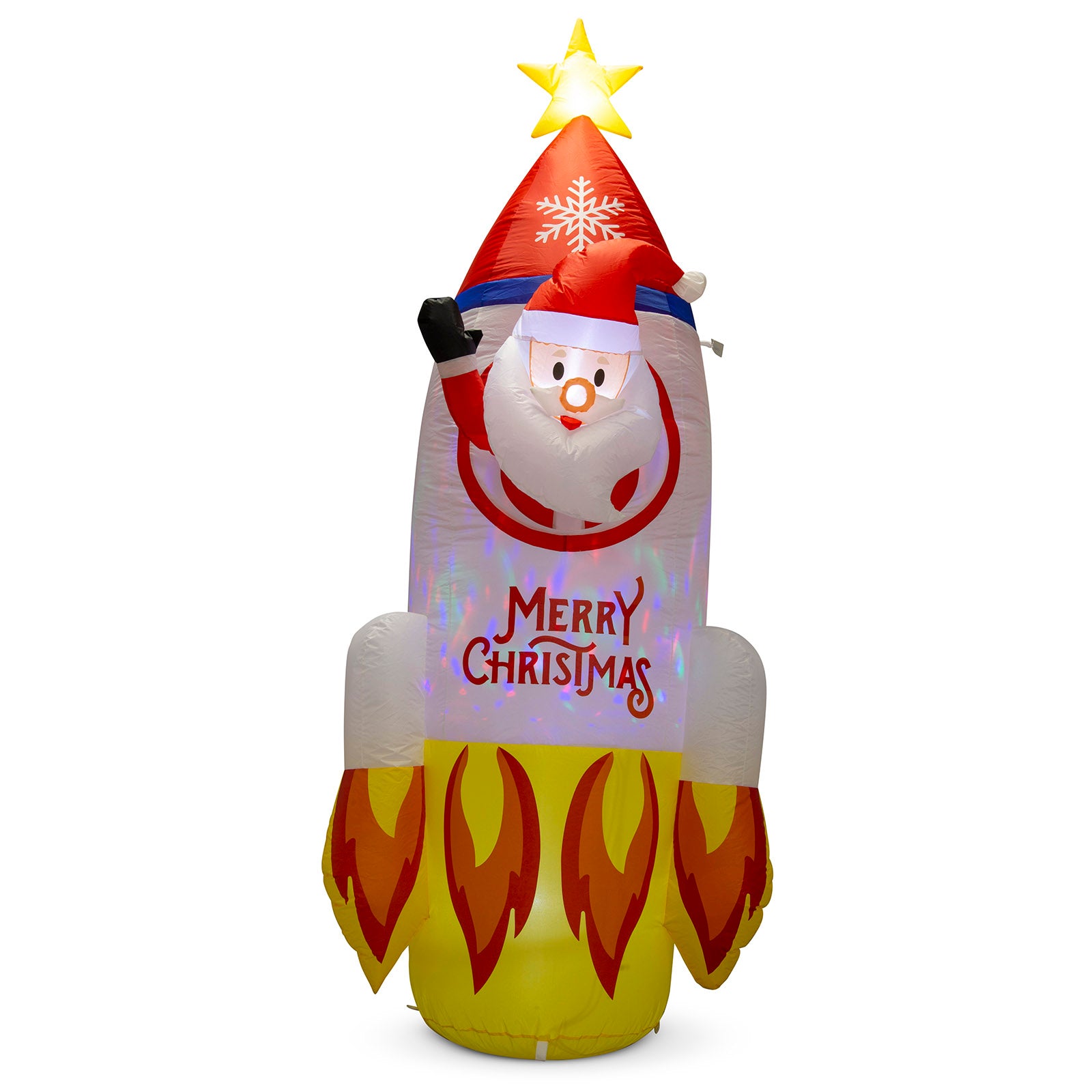 Santa Rocket Christmas Inflatable 210cm Christmas Lights Shop