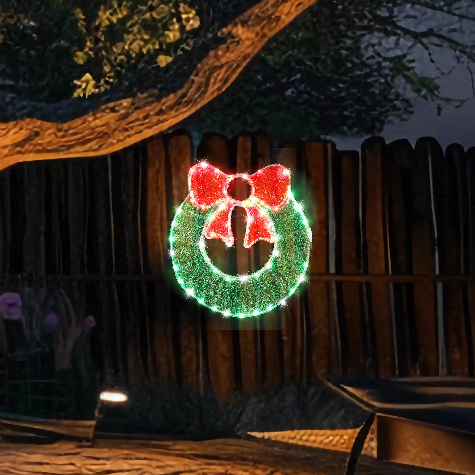 Led Tinsel Wreath Ropelight