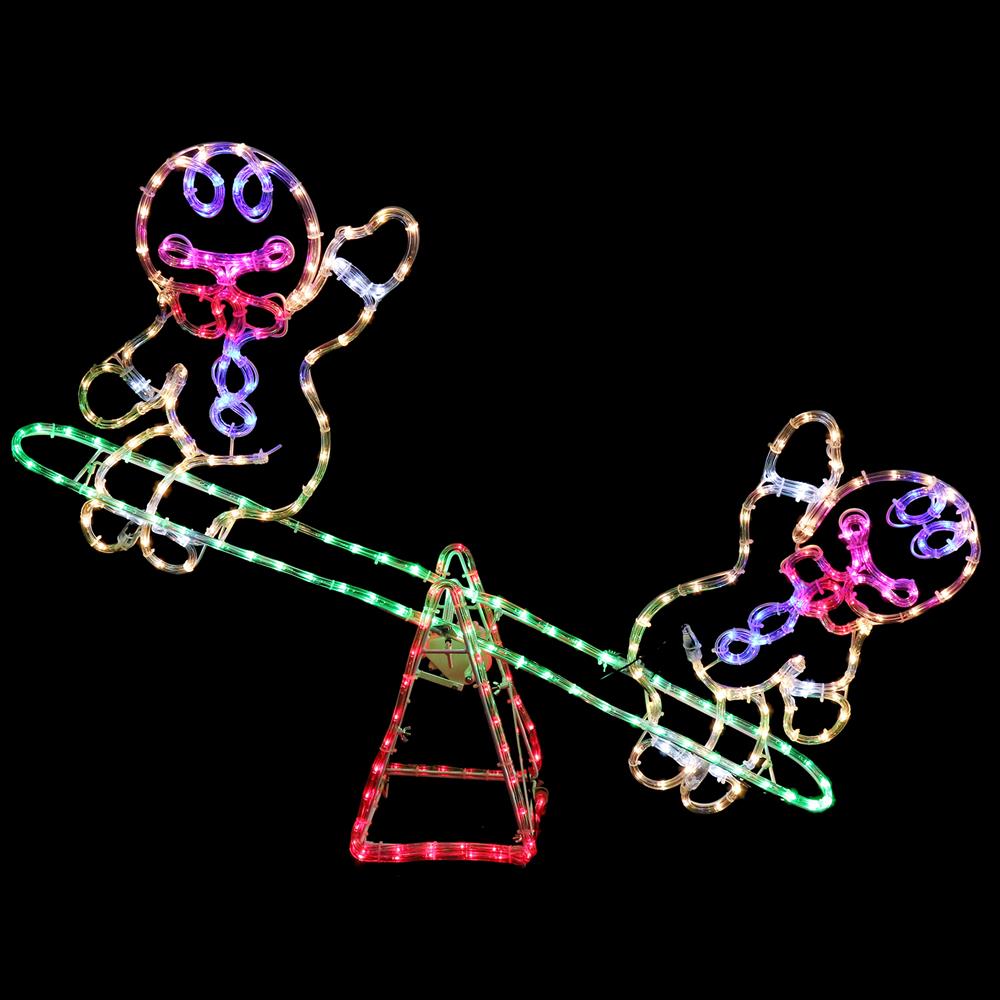 LED Gingerbread Man Seesaw