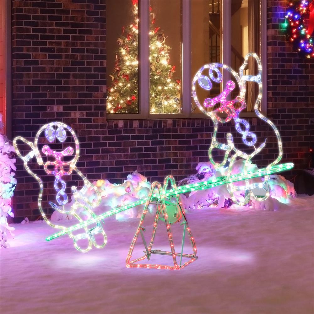 LED Gingerbread Man Seesaw