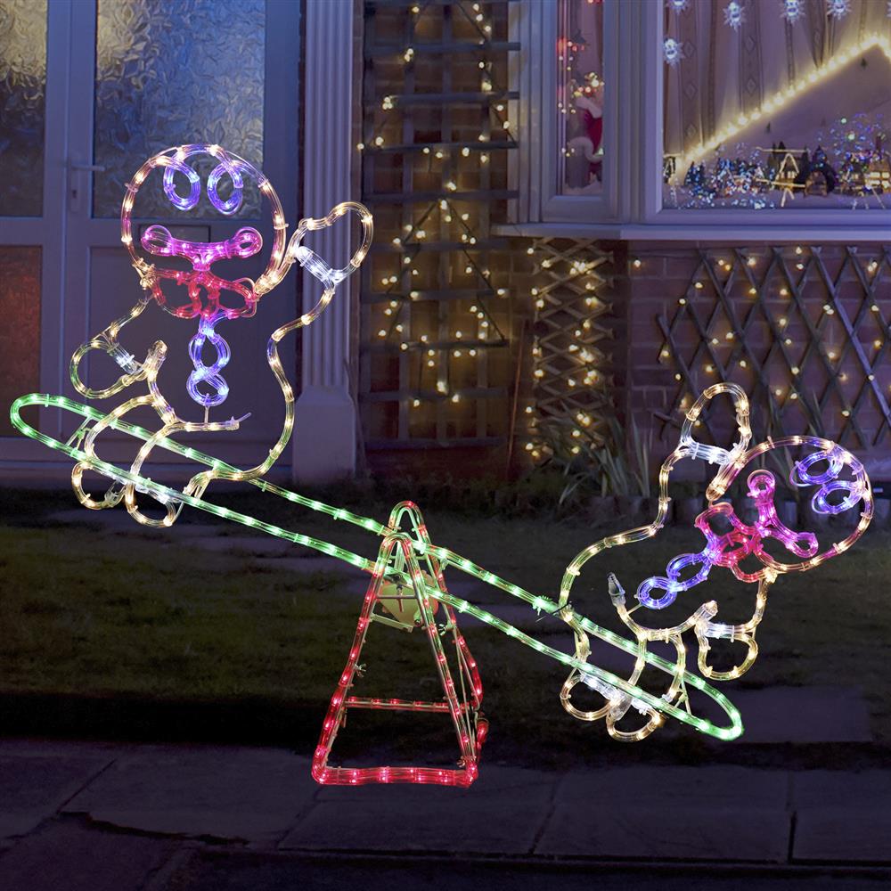 LED Gingerbread Man Seesaw