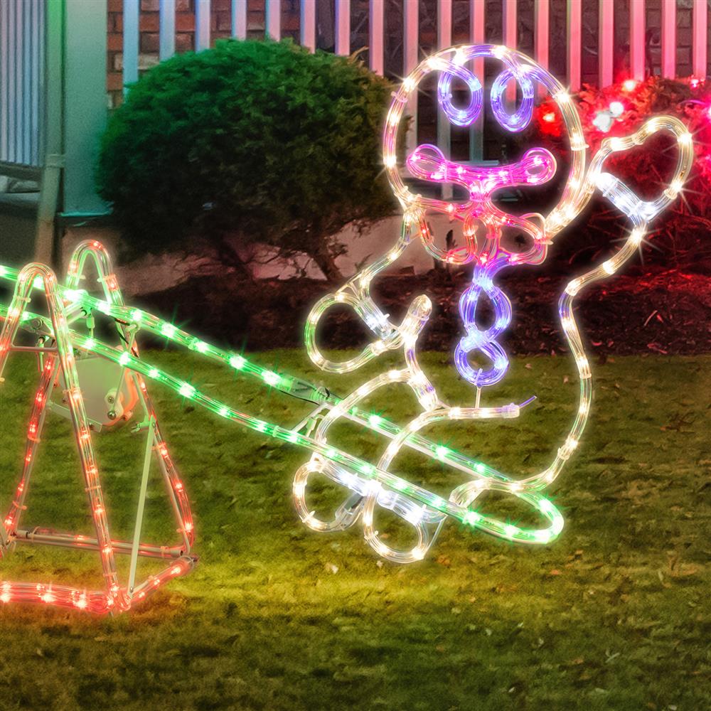 LED Gingerbread Man Seesaw