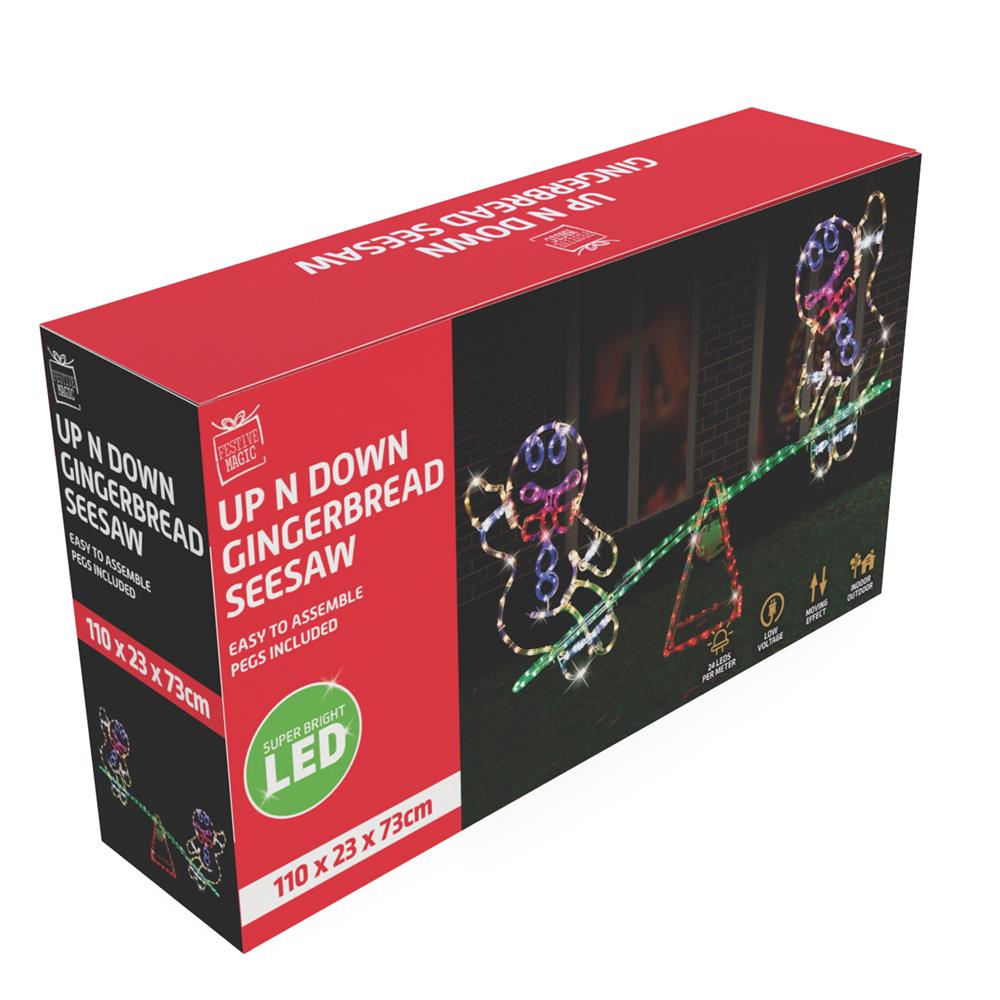 LED Gingerbread Man Seesaw