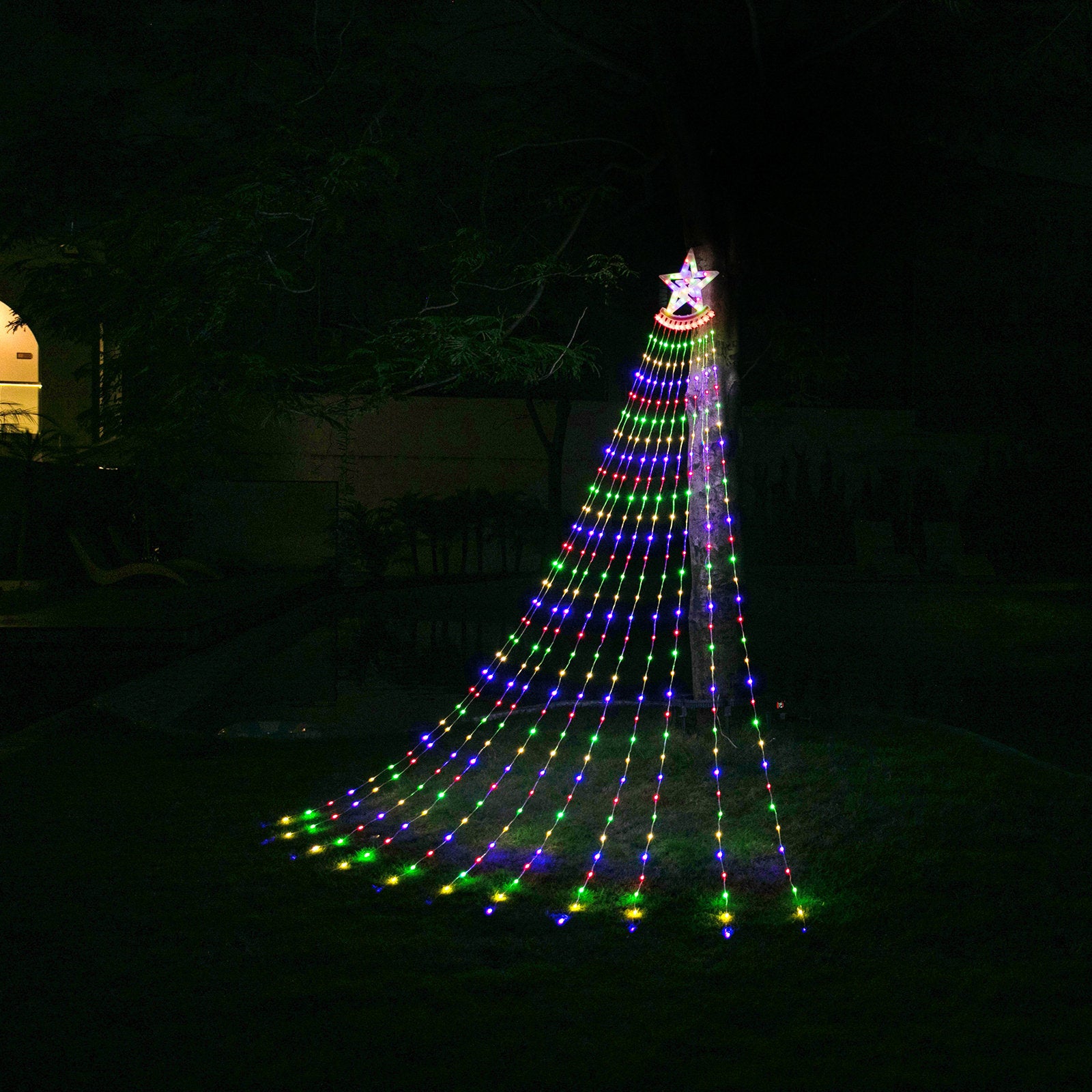 Star Waterfall String Lights Multi