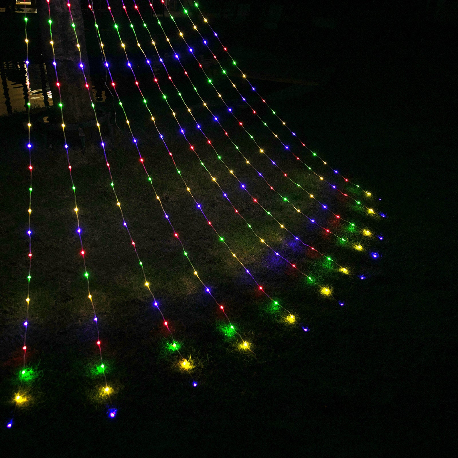 Star Waterfall String Lights Multi