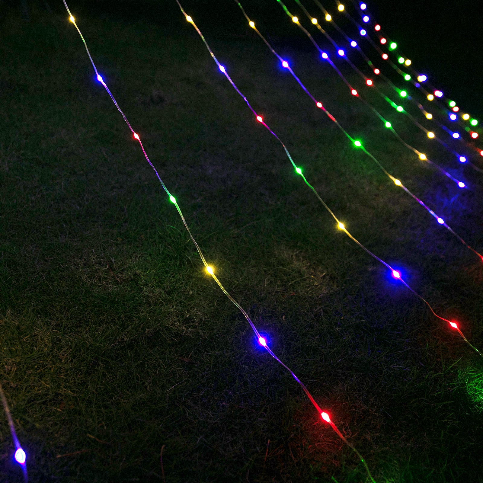 Star Waterfall String Lights Multi