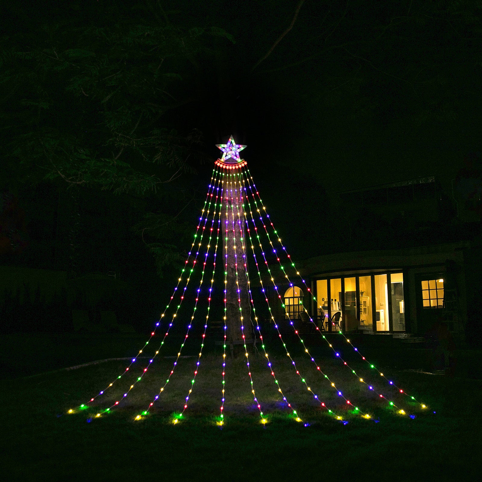 Star Waterfall String Lights Multi