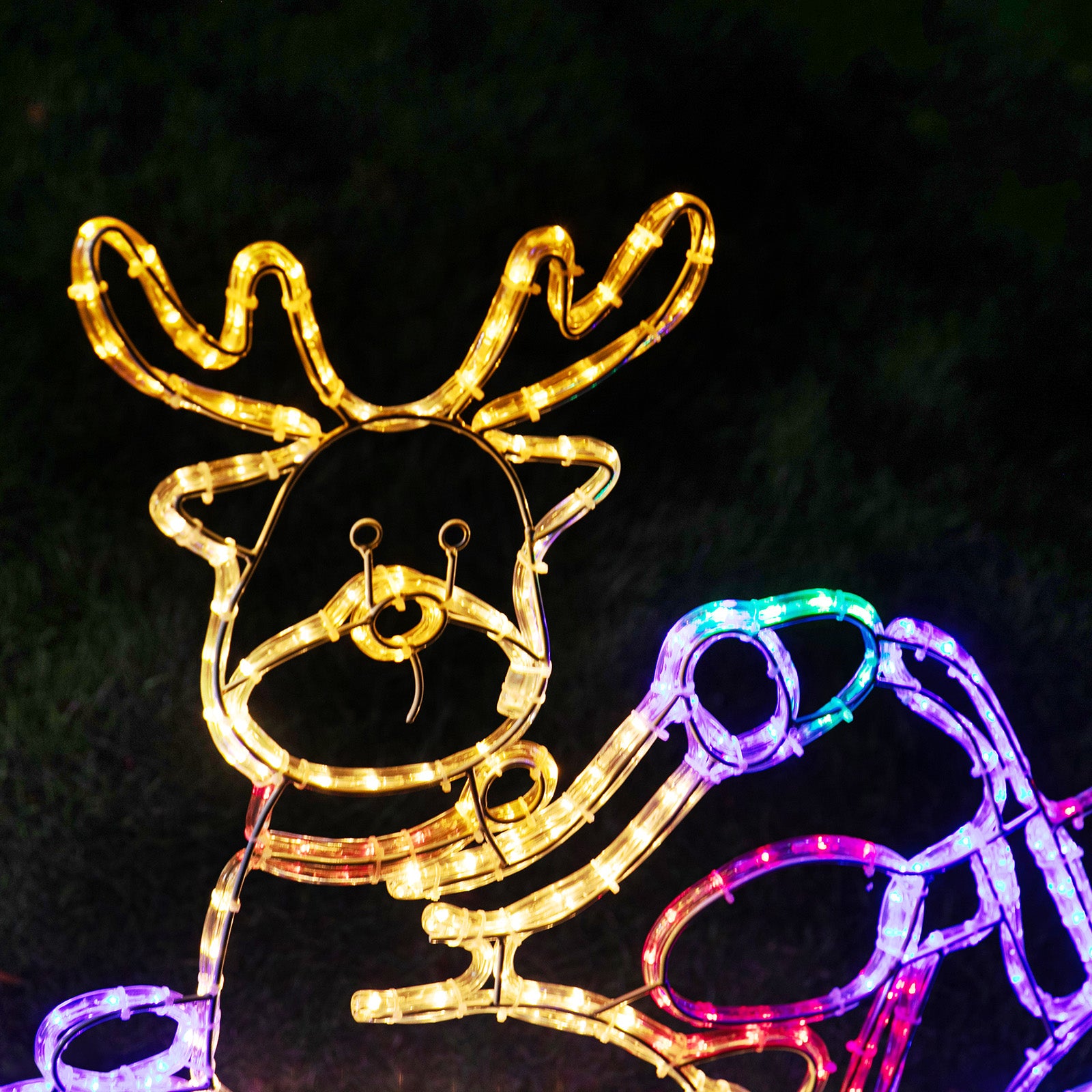 LED Ropelight Reindeer Motorbike