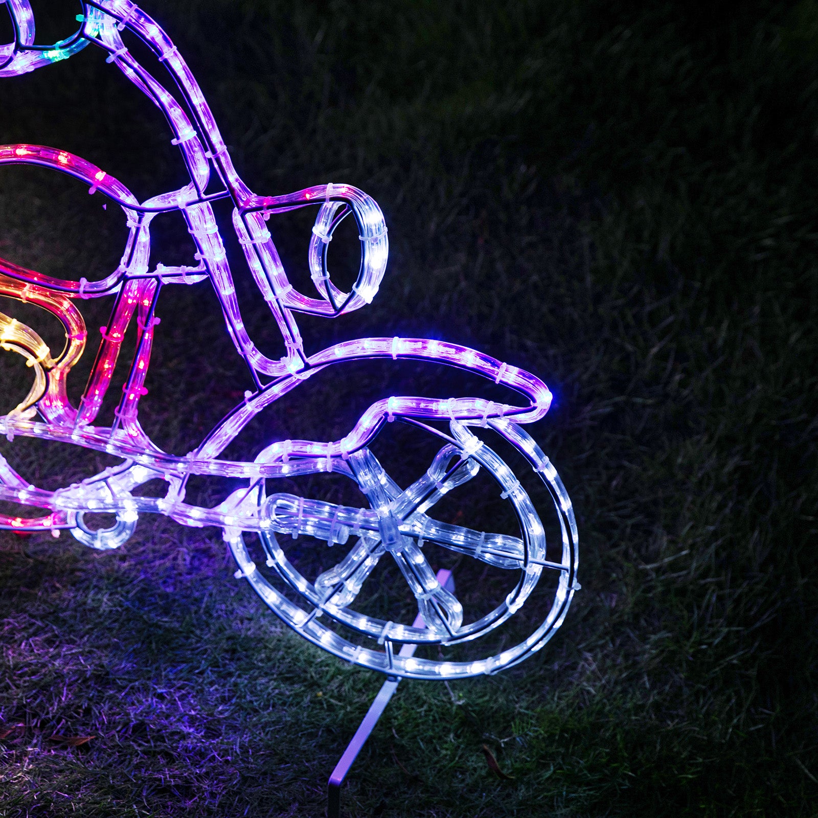LED Ropelight Reindeer Motorbike