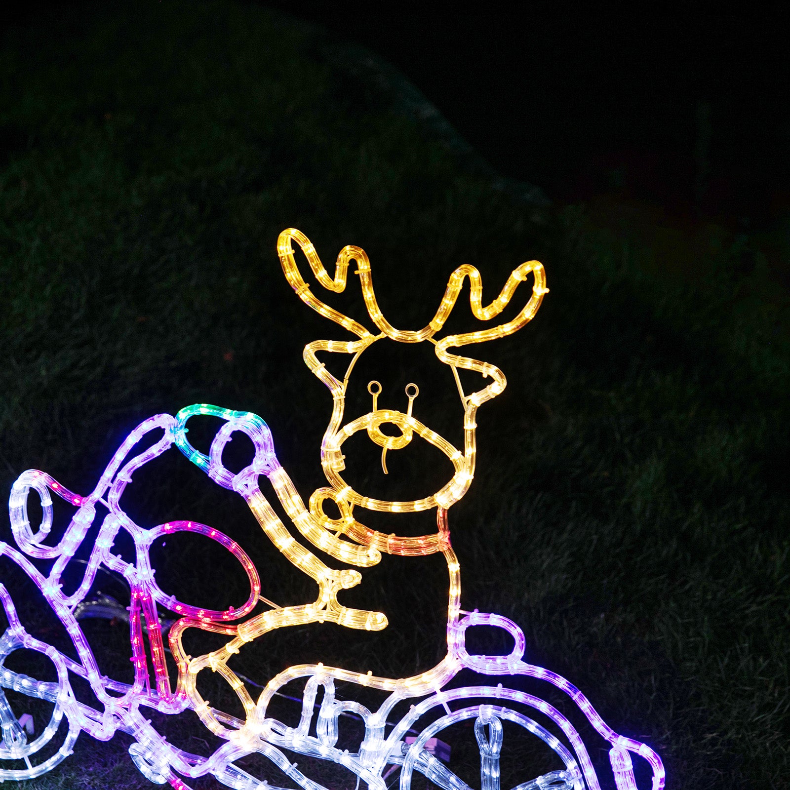 LED Ropelight Reindeer Motorbike