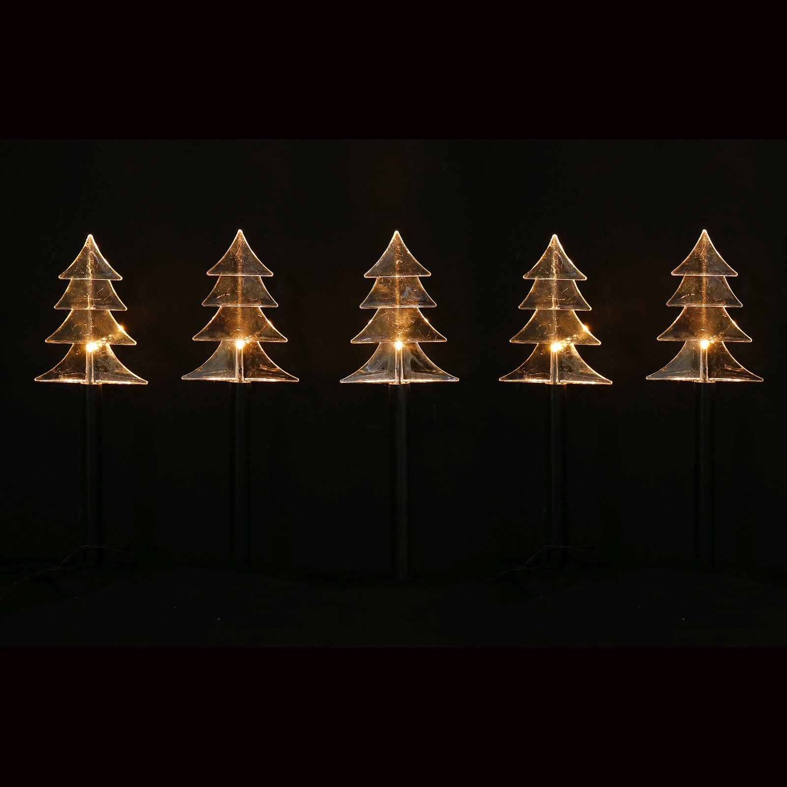Solar Path LED Tree Warm White 5pc