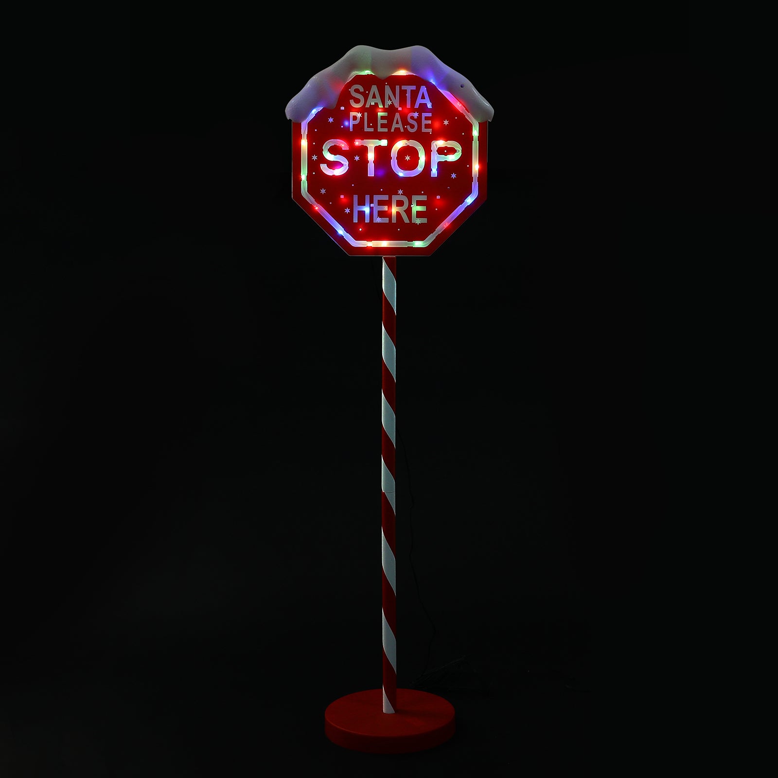 LED Path Santa Stop Sign Multi