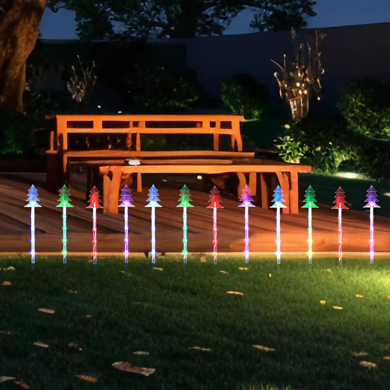 Footpath Rgb LED Path Tree Smart RGB 4pc | Christmas Lights Shop