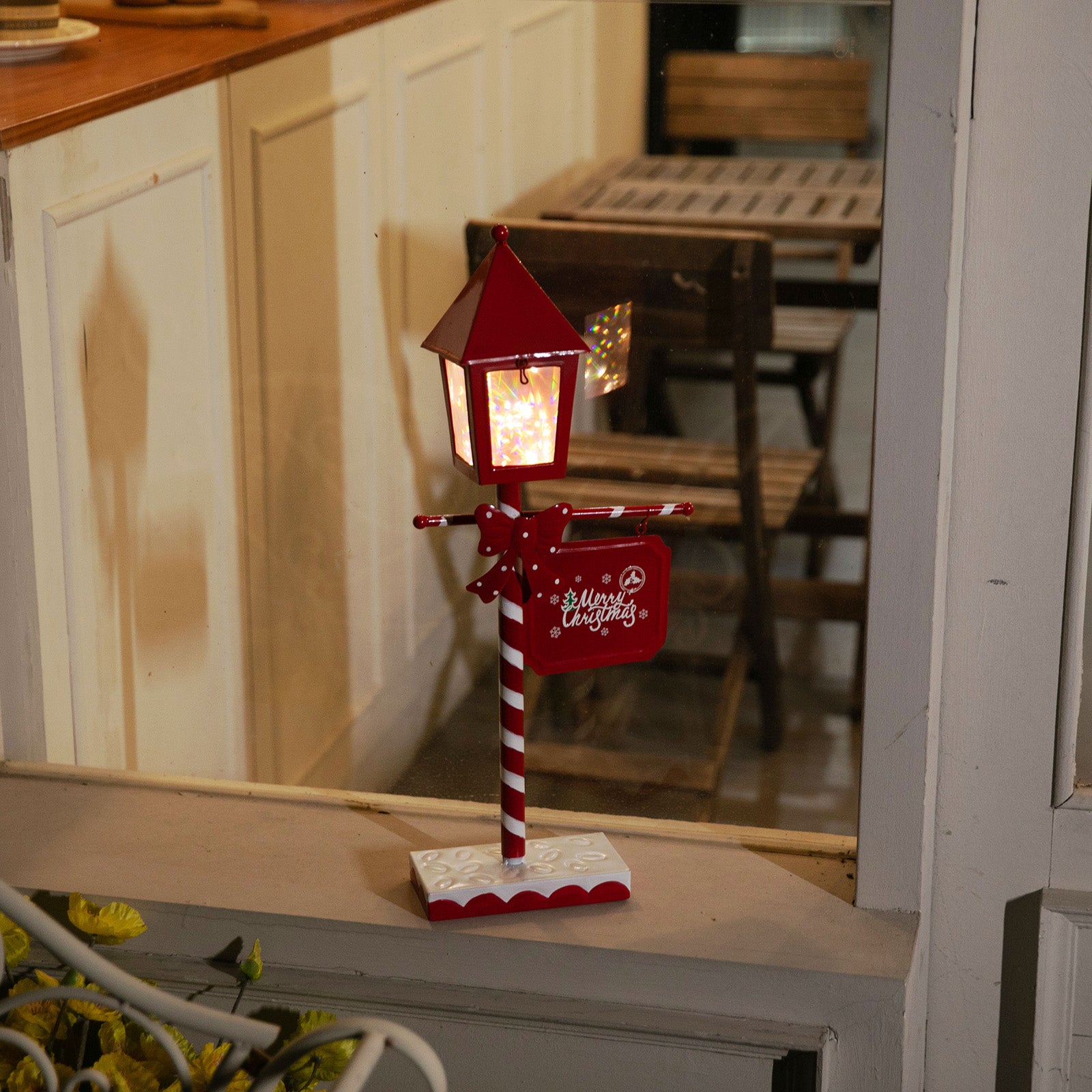 Table Lamp-Post Metal Warm White