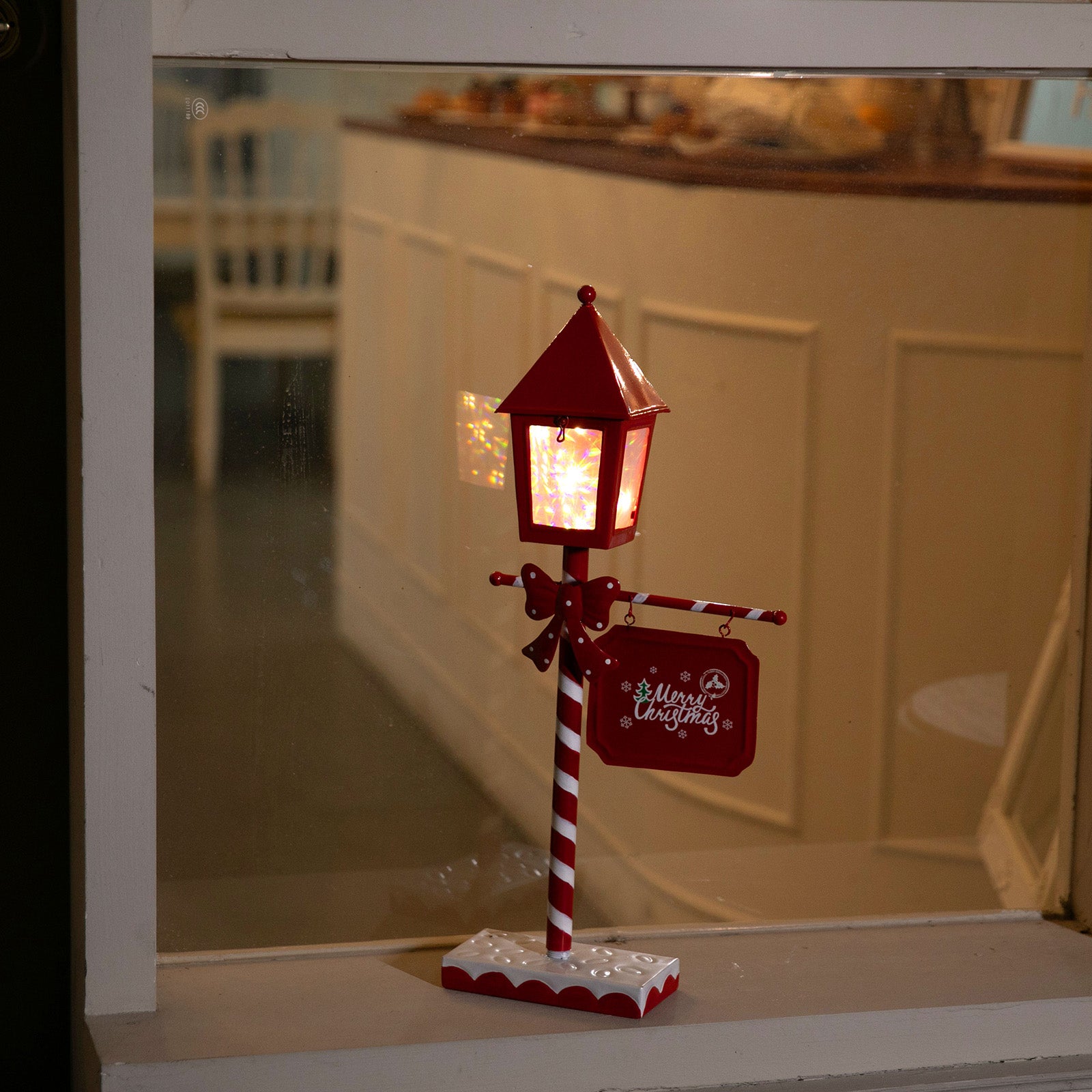 Table Lamp-Post Metal Warm White