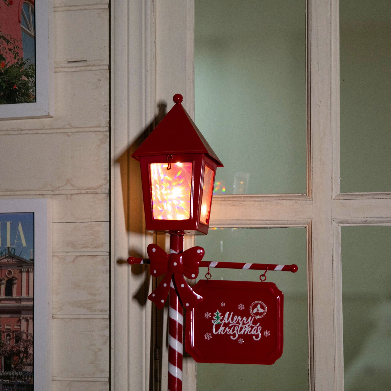 Table Lamp-Post Metal Warm White