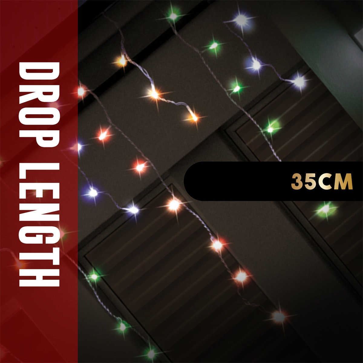 Solar Snowing Icicles 600 Multicolour Christmas Lights Shop