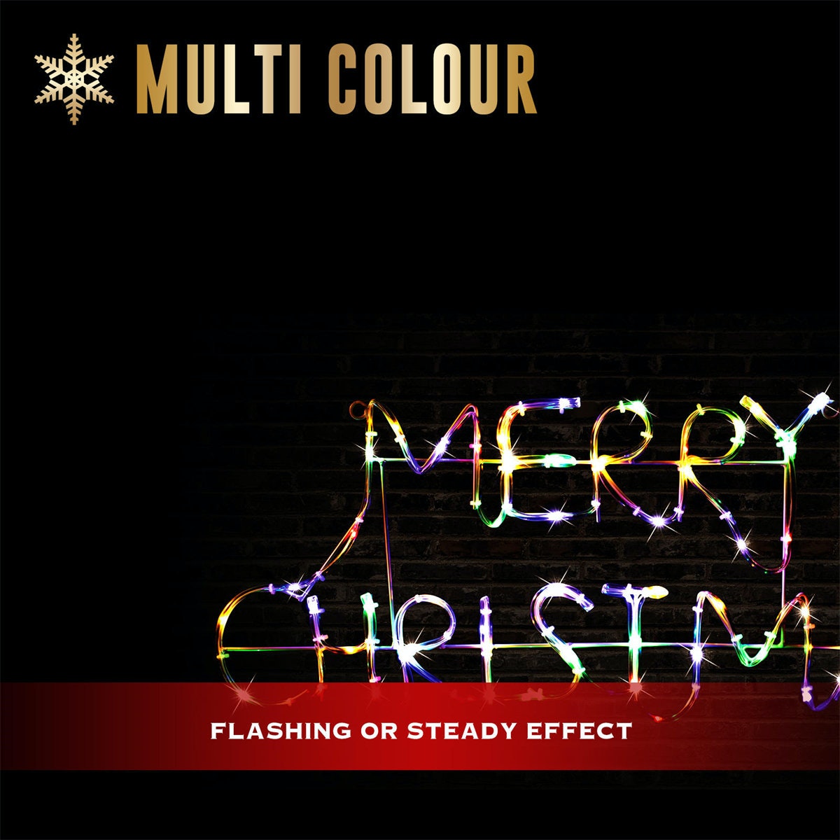 Solar Merry Christmas Silhouette