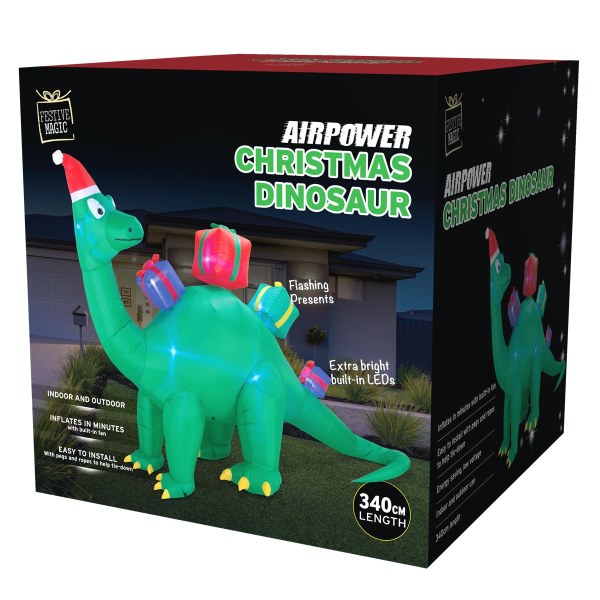 Dino with 4 Presents 3.4m