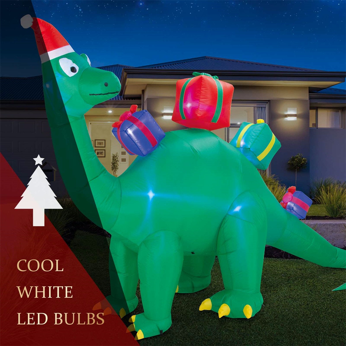 Dino with 4 Presents 3.4m