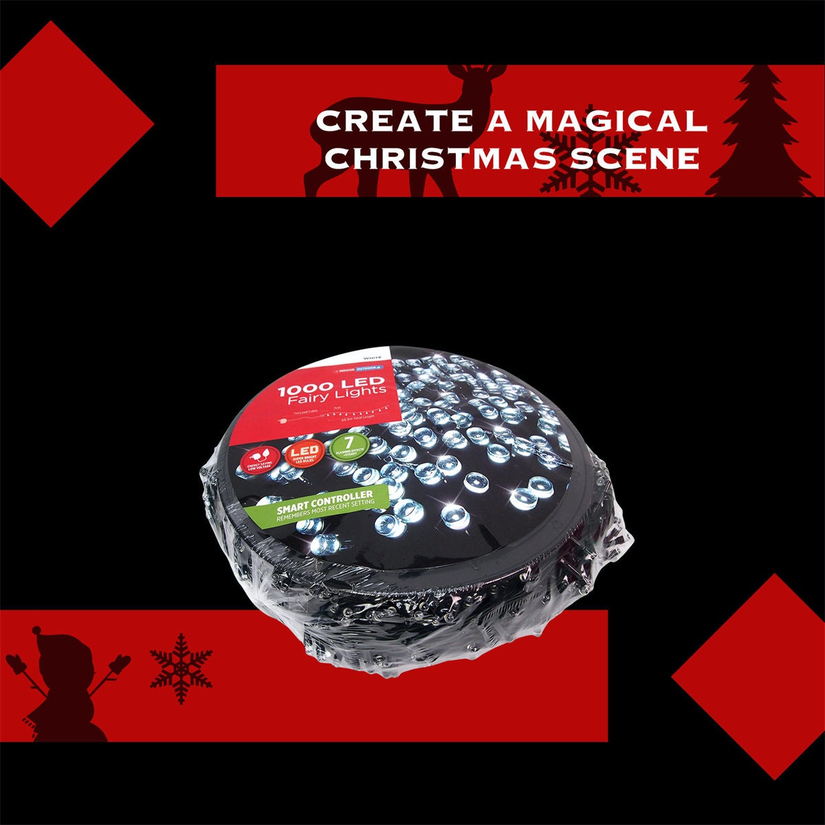 1000 LED Fairy Cool White