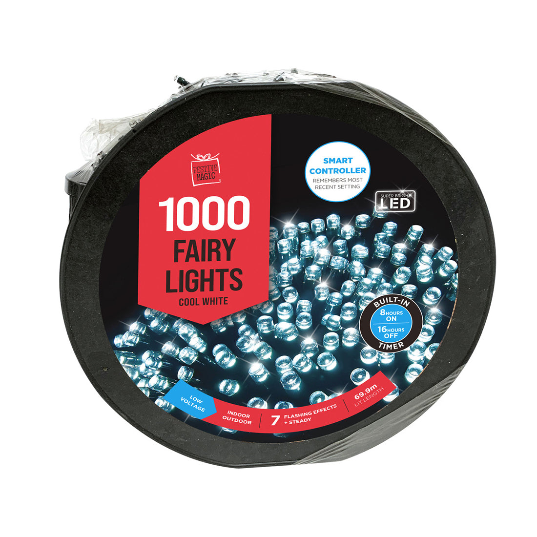 1000 LED Fairy Cool White