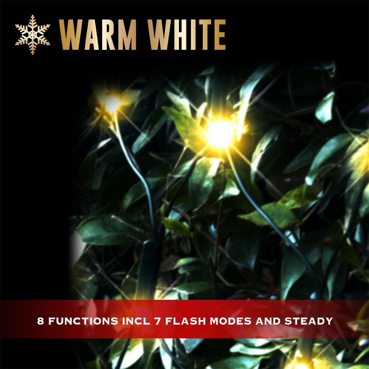 Solar Net Lights 150pc Warm White Christmas Lights Shop