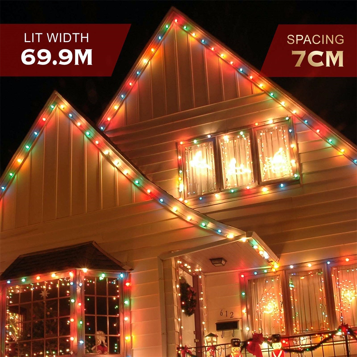 1000 LED Solar Fairy Multi