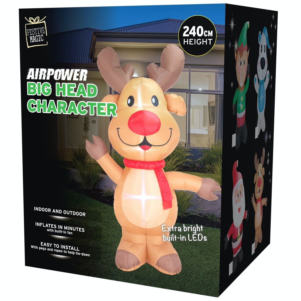 Cute Big Heads Reindeer 2.4m