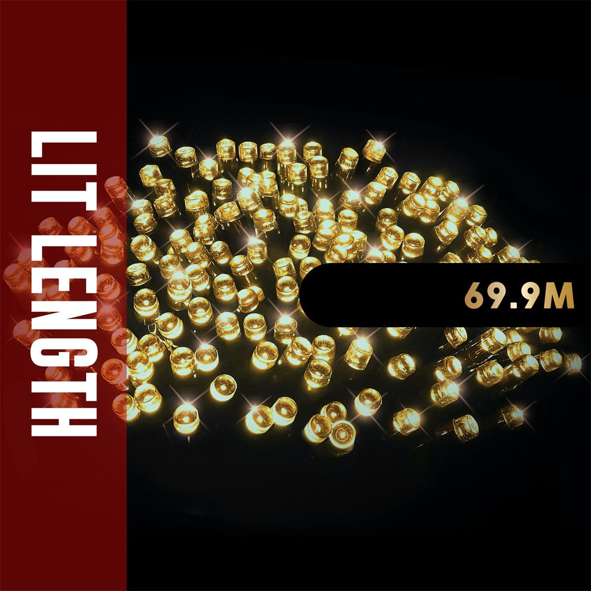 1000 LED Fairy Lights Warm White