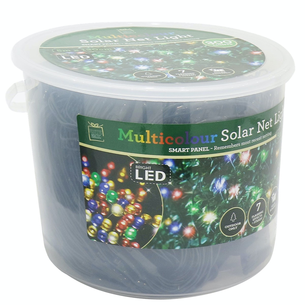 Solar Net Lights Multicolour 300pc Christmas Lights Shop