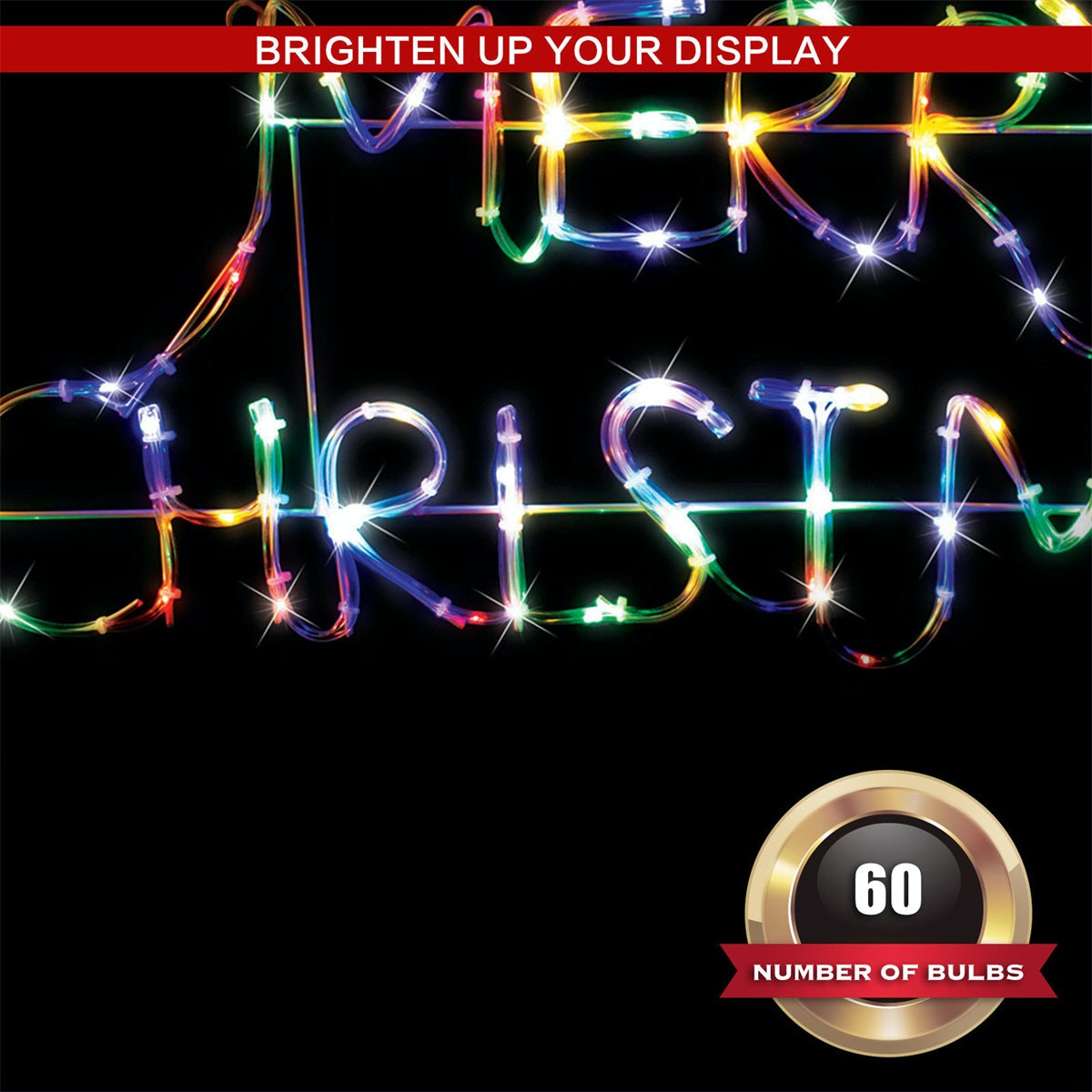 Solar Merry Christmas Silhouette